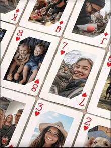 54pcs/Set Customized Photo Playing Cards, Can Customize 6 Photos, Personalized Poker Deck, Customized Game Cards, Anniversary Gift, Valentine's Day Gift, Wedding Memento, Mother's Day Gift, Birthday Gift