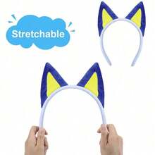 2PCS Dog Ears Headbands Cute Lovely Birthday Party Hair Bands Costume Dress Hair Hoops Hair Accessories - Blue - View 5