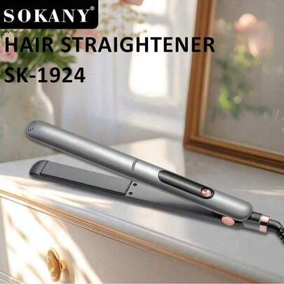 Máy duỗi và uốn tóc đa năng SOKANY, 2 trong 1 tạo kiểu và chăm sóc tóc, duỗi và uốn tóc, sử dụng được cả khi tóc ướt và khô, nhiệt độ điều chỉnh lên đến 988°F (300°C), chức năng ion âm, tấm gia nhiệt mở rộng, làm nóng nhanh, làm nóng đều, thao tác một nút, phù hợp cho sử dụng tại nhà và salon.