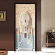 Stairs Art Door Sticker Bedroom Livingroom Bathroom, 2PCS Wall Decal Self - Adhesive Waterproof Removable Door Murals Wallpaper Home Decoration SP - F202 - Sp-f24245 + 30.3"x78.7" - 查看 6