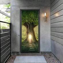 Stairs Art Door Sticker Bedroom Livingroom Bathroom, 2PCS Wall Decal Self - Adhesive Waterproof Removable Door Murals Wallpaper Home Decoration SP - F202 - Sp-f833 + S - 查看 2