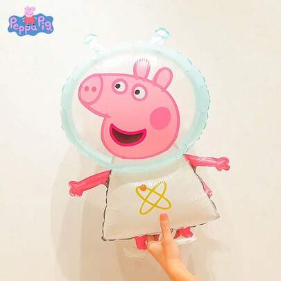 Hasbro 4件套官方授权太空系列气球套装，乔治、理查德、苏西，好朋友，可爱卡通风格手链装饰，嘉年华派对拍照道具，派对用品，圣诞节和生日礼物