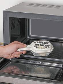 1pc Microwave Rice Cake Heating Box, Steamer, Tofu Drainer, Fruit Washing Box - White - View 12