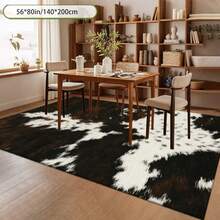 Cashmere-Like Cow Texture Fun Style Printed Large Carpet, Exquisite Carpet, Comfortable And Beautiful, Versatile Decorative Style, Suitable For Living Room Carpets, Sofa Cushions, Door Mats, Bedroom Carpets, Outdoor Carpets, Malls, Cafes And Other Scenarios, Easy To Clean And Machine Washable, Available In Multiple Sizes. - 彩色 - 查看 7