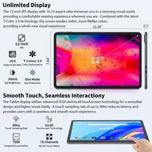 Relndoo 12 Inch Android 15 Tablet, Tablet PC With Keyboard And Mouse, 24GB RAM+256 ROM, Android Tablets, T615 Octa-Core CPU, 2K 2000x1200 IPS HD Display, 8MP+16MP Dual Camera, 8000mAh, Expandable To 1TB, 802.11n Wifi 2.4G/5G Wireless, GPS, Certified Tablet PC, Free Keyboard, Mouse, Stylus, Leather Case, Protective Film, Data Cable (No Adapter)-Pink - Hồng - Xem 3