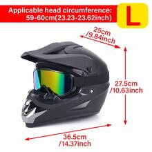 Off-Road Motorbike Full Face Helmet For Adult Dirt Bike UTV Off-Road Helmet Goggles Gloves And Face Mask Matte Black DOT - L - View 14