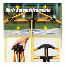 Tienda de Campaña para 4 Personas | Dimensiones Generosas 220x200 cm - Dorado - Ver 7