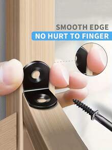 30pcs Corner Brackets With Screws Set, 10pcs Corner Brackets And 20pcs Screws, Suitable For Wooden Furniture, Chairs, Drawers, Cabinets, Indoor And Outdoor Decoration, Wardrobe, Bathroom Installation Tools - Multicolor - View 1