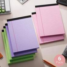Legal Pads 5x8 Colored Note Pads, 4 Pack College Ruled Notepads 5x8 Lined Paper, Colored Notebook Paper Writing Pads 30 Sheets Per Colored Paper Small Legal Pads 5x8 For Home Office School Supplies - ColorB - 查看 6