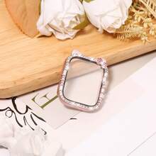 Cartoon Pattern Compatible Case, Shiny Diamond PC Electroplated Protective Cover, Equipped With High-Definition Tempered Glass Screen Protector, Suitable For SE 11/10/9/8/7/6/5/4, Compatible With Apple Watch 40/41/42/44/45/46mm, Diamond Sparkle Series, Women's Version
