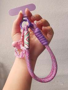Corda de Pulso de Nylon, Adequada para Capas de Telefone, Cordão Universal para Clipe, Corda Trançada com Encantos, Adequado para Mulheres, Acessório Pendente Antiderrapante para Compras, Presente para Mãe, Família, Amigos, Aniversário, Feriado, Enfeite de Celular, Corrente de Celular - Multicolorido - Visão 21