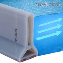 78.7 英寸硅胶防水浴室密封条,自粘可裁剪柔性干湿分离密封条,适用于淋浴房、浴室、浴缸、厨房水槽边缘、潮湿房间门槛、台盆等,是浴室必备配件、家居装饰、厨房用品、柔性硅胶条、浴室装饰、浴室配件、厨房配件、浴室工具 - 彩色 - 查看 19