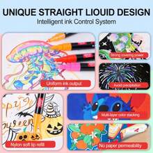 84 Pack Acrylic Paint Pens, Vibrant & Opaque Markers For Rock Painting And Adult Coloring Books On Wood, Fabric, Glass - Stress-Relief DIY Art Supplies For Beginners & Artists - 84色/套 - 查看 4