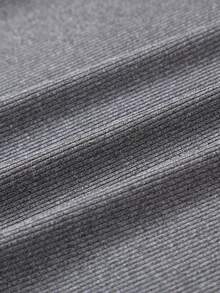 2pcs/Set Girls Summer Outfit, Children Round Neck Lace Ruffle Collar Blouse & Flared Pants Set - Grey - View 4