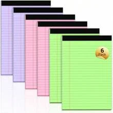 Legal Pads 5x8 Colored Note Pads, 4 Pack College Ruled Notepads 5x8 Lined Paper, Colored Notebook Paper Writing Pads 30 Sheets Per Colored Paper Small Legal Pads 5x8 For Home Office School Supplies - ColorB - 查看 1