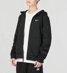 Nike New Men's Sporty And Stylish Training Cardigan, Breathable Hoodie - Black - View 1
