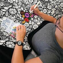 DIY Coloring Blanket With Markers - Color Your Own Blankets, Blanket Washable 1pcs - E-dinosaur+Marker - View 2