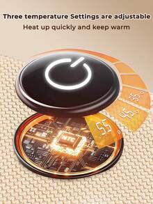 女士可穿戴加热毯，USB加热披肩，便携式无线旅行加热披肩，加热毯，单人加热毯，便携式电热毯，柔软保暖加热围巾，冬季保暖围巾，温度可调，适合办公室午休、户外露营旅行、客厅沙发、汽车旅行等场合，保暖舒适。