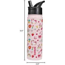 BJPKPK Botella de agua aislada con tapa de popote, , acero inoxidable 18/8, a prueba de fugas, Frío las 24 horas, Caliente 12 horas, Termo, botella de agua(22 onzas unicornio.) - Multicolor - Ver 7