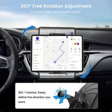 PLDHPRO Universal Car CD Slot Mount, Adjustable & Rotatable Holder For 5-13 Inch Tablets And Phones, IPad,Galaxy Tabs, Smartphones