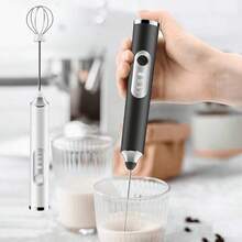 1pc Electric Hand Mixer - USB Rechargeable, 1200mAh, 3-Speed Adjustable, Comes With 2 Stainless Steel Beaters, Suitable For Whipping, Milkshake, Sauce, Puree, Cream, Cappuccino, Hot Chocolate, Milk Frothing - Upgrade Your Dining And Kitchen