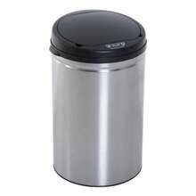 HOMCOM Automatic Sensor Trash Can, Round, 30L, Optional Inner Container, Stainless Steel On-Site - 1 - View 1