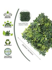 Artificial Turf, 36x36 Base Plate, 10cm Grass Height, Artificial Panels, Boxwood, Duck Palm Wood, Ferns, Aquatic Plants, Simulated Greenery. Suitable For: School Dormitory Office Decoration, Outdoor Party Events, Holiday Birthday Party Decorations, Gift Giving, Home Entrance Halls, Hotel Restaurants, Living Rooms, Bedrooms, Wedding Banquets, Kitchen Garden Decorations, Spring-Summer Decorative Themes. - Green - View 3