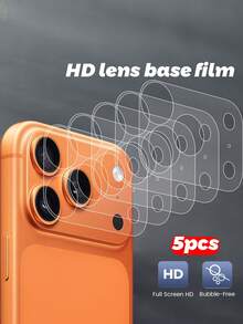 5片/套 高清TPU超薄玻璃纤维底膜，兼容 17/17Pro/17ProMax/17Air，中空摄像头镜头底座保护膜 - 無色 - 查看 14