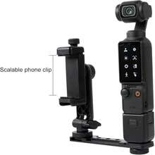 Pocket 3 Tripod Base, Phone Holder Tripod Adapter With 1/4" Threaded Hole Clip-On Expansion Accessory Compatible With DJI Osmo Pocket 3