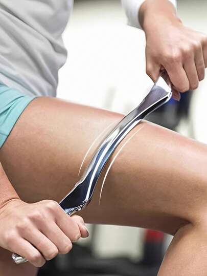 Professionell fasciakniv i rostfritt stål - Ergonomiskt handtag för nacke- och axelmassage, hållbart massageverktyg för muskelspänningslindring och avslappning, helkroppsfasciamassageapparat, massageverktyg efter träning