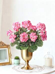 1/80支 - 5枝/1束 - 人造非洲菊丝绸花，仿真植物，适用于家居、户外花园，宝石红色，可用于门廊、家居、花园、室内/室外装饰、花环、婚礼花园装饰 - 粉色 - 查看 7