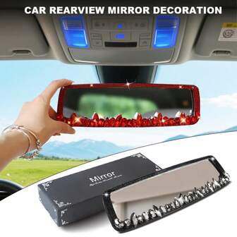豪华汽车后视镜，镶嵌水晶水钻，创意钻石后视镜装饰，新品上市
