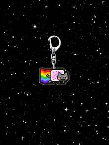 1pc Acrylic Rainbow Cat Keychain, Kawaii Cat Keychain, Cute Cartoon Bag Pendant,Dogecoin, Zombies, Ponies, American Flag Rainbow Bag Charm Exquisite Small Gift, Christmas Gift - Multicolor - View 17