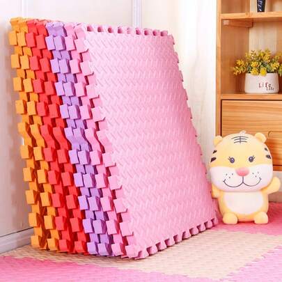 4pcs Foam Floor Mats, Home Bedroom Floor Tiles, Bed Side Tatami Mats, Room Carpet, Cuttable & Connectable, 30*30*1.0CM