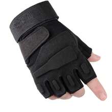 1 Pair Of Gloves Men's Tactical Special Forces Black Hawk Autumn And Winter Thin Suede Warm Sports Fitness Non-Slip Durable Motorcycle Outdoor Sports Full-Finger Tactical Gloves Bicycle Non-Slip Half-Finger Gloves