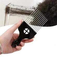 2pcs Barber Shop Men Hair Braider Twist Sponge Gloves African Hair Styling Fork Comb Hair Curls Foam For Salon Hairdressing Tools - Multicolor - View 4