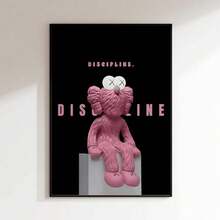Black And Pink Bear Kaw Poster, Motivational Wall Art Decor Room, Poster For Decor Home - Kiểu 1 - Xem 3