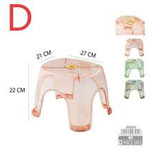 Banqueta de cristal em 5 estilos / Banqueta em PET/PP de cor aleatória / Banqueta para banheiro para trocar sapatos - Banqueta de cristal multiestilo