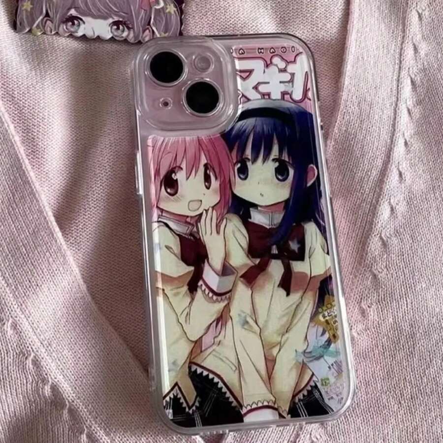 Phone Case For IPhone 17 16e 16 15 14 13 12 11 Air Pro Max X XR XSMax 7 8 Plus Anime Madoka Magica Transparent Soft Back Cover - T-317TM4A1 - Xem 1