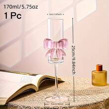1/2 Set di Bicchieri da Champagne con Fiocco Rosa, 170ml - Bicchieri da Vino in Cristallo Infrangibili, Adatti per Matrimoni/Feste, Eleganti Flute da Champagne per Vini Frizzanti, Champagne e Cocktail - Multicolore - Visualizzare 9