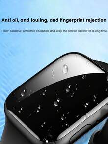 适用于 7/6/SE/5/4/8/9 40mm/41mm/42mm/44mm/45mm/38mm 的 PMMA 隐私屏幕保护膜，非玻璃材质，防刮花，适合注重隐私的用户，屏幕保护必备品，适用于日常、办公室、家庭等各种场合。日常防护、办公室、家庭手表配件、手表屏幕保护膜、防水、防震、防摔、防刮花。 - 黑色 - 查看 5