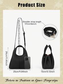 Women's Bucket Bag Tote Handbag, Fashion Minimalist Commuting Elegant High-End Crossbody Bag For Women, Vintage PU Leather Shoulder Bags, Crocodile Underarm Handbags, Artificial Patent Leather Minimalist Bag Crescent Hobo Bag, Versatile Casual Tote Bags, Fashion Crossbody Bag, Luxury Handbag & Purse For Commute, Fall Decor, Travel Essentials, School Supplies, Travel Accessories - Nhiều màu - Xem 5