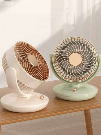 Ventilador de escritorio recargable por USB, funcionamiento silencioso, alto flujo de aire, larga duración de la batería, adecuado para el hogar, la oficina y el dormitorio