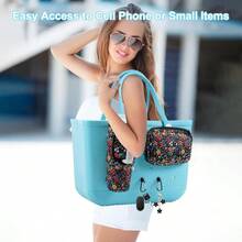 TYUI 4PCS Organizer Holder For  Accessories For Bogg Bags Phone And Cup Holder Compatible With  Original - FloralCheckers - Xem 3