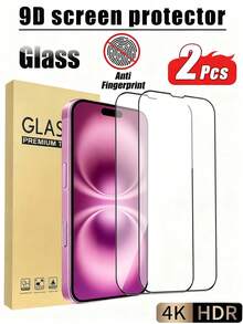 2pcs High Definition Tempered Glass Screen Protector, Compatible With Iphone 17, 17 Pro, 17 Pro Max, 17 Air, 16, 16 Plus, 16 Pro, 16 Pro Max, 15, 14, 13, 12, 11 Pro Max, X, XS, XR, Mini, 7, 8, 14 Plus, Also Compatible With Iphone 16/16 Plus - Clear - View 18
