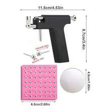 Reusable Ear Piercing Kit Professional Ear Piercing Gun With 98pcs Earrings Studs - Black - View 4