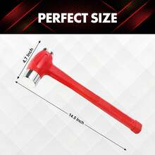 YIYITOOLS - Martillo muerto de 24 onzas (24 onzas), bola de doble cabeza, golpe plano, antideslizante, 1.5 libras, naranja (YY--001) - Martillo de bola de 32 oz - Ver 11