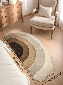 DAJIANG Thảm trải sàn hình bán nguyệt phối màu ombre, mềm mại và bông xốp, thích hợp cho phòng khách, tông màu nâu ấm áp, đế TPR chống trượt, phù hợp cho phòng ngủ, phòng tắm, nhà bếp, lối vào, hành lang, cạnh giường, phòng khách. - Nhiều màu - Xem 13