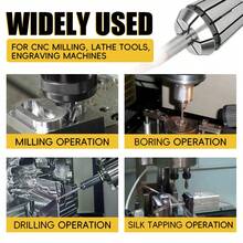 ER16 夹头 ER 夹头卡盘 精密 1mm-13mm 弹簧，适用于 CNC 铣床刀架、雕刻机主轴电机 11 件装 - 銀色 - 查看 6