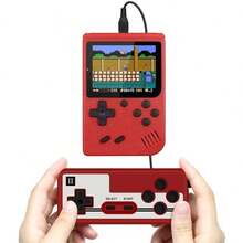 Mini Retro Console With Portable Controller, 400 Classic Games, Compatible With TV Connection, Secondary Controller Included For Two-Player Gaming, USB Rechargeable, Ideal Gift, Video Game With Controller - Multicolor - View 1